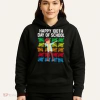Happy 100th Day Of School Tally Marks Hoodie thumb 5