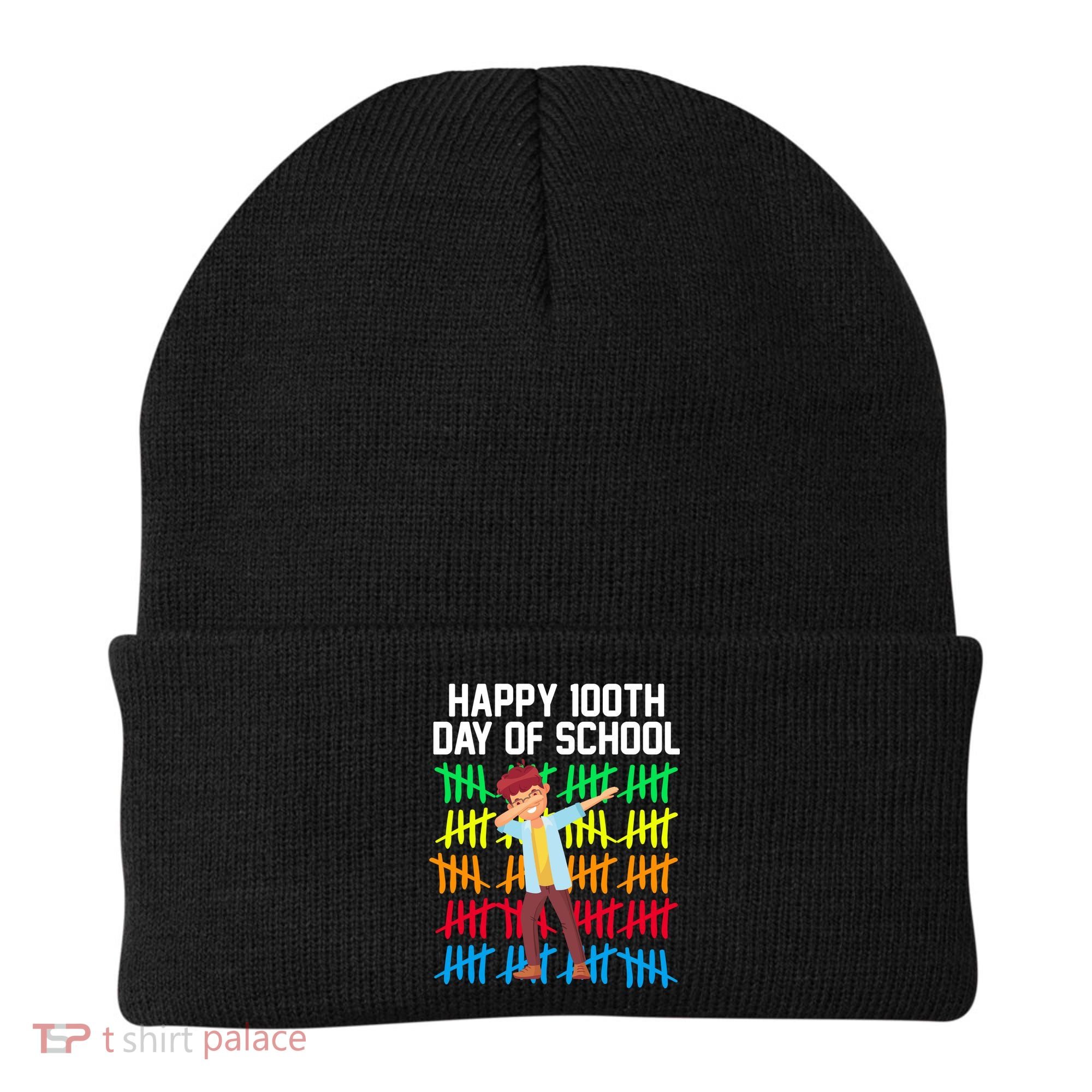 Happy 100th Day Of School Tally Marks Beanie