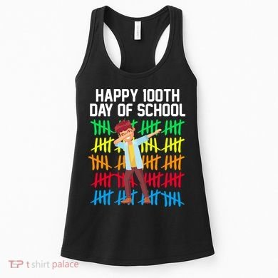 Happy 100th Day Of School Tally Marks Women's Tank Top