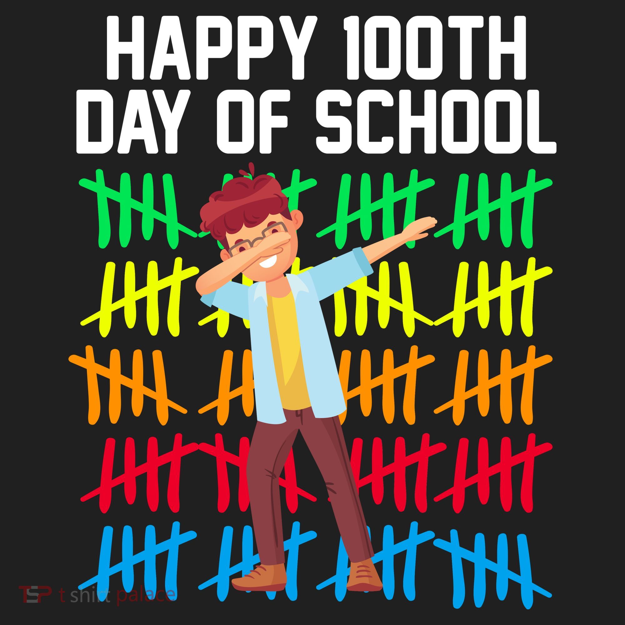 Happy 100th Day Of School Tally Marks Hat