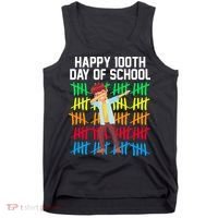 Happy 100th Day Of School Tally Marks Tank Top thumb 0
