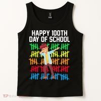 Happy 100th Day Of School Tally Marks Tank Top thumb 2