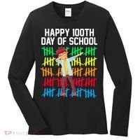 Happy 100th Day Of School Tally Marks Women's Long Sleeve Shirt thumb 0
