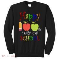 Happy 100th Day Of School Teachers Apple Sweatshirt thumb 0