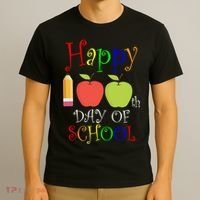 Happy 100th Day Of School Teachers Apple T-Shirt thumb 3