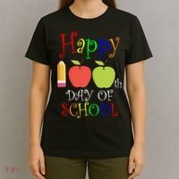 Happy 100th Day Of School Teachers Apple T-Shirt thumb 4
