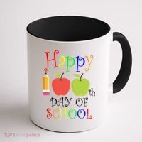 Happy 100th Day Of School Teachers Apple Coffee Mug thumb 1
