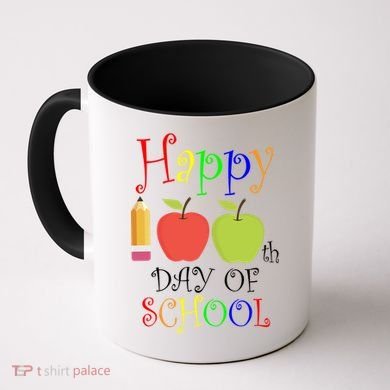 Happy 100th Day Of School Teachers Apple Coffee Mug