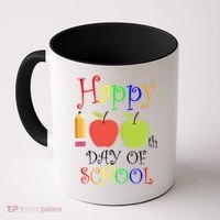 Happy 100th Day Of School Teachers Apple Coffee Mug thumb 0