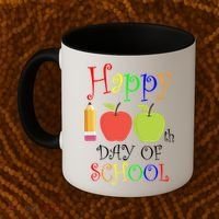 Happy 100th Day Of School Teachers Apple Coffee Mug thumb 2
