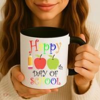 Happy 100th Day Of School Teachers Apple Coffee Mug thumb 3