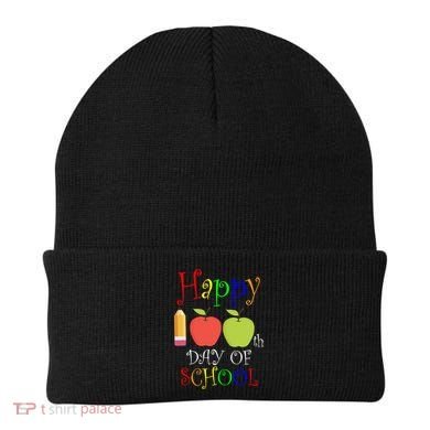 Happy 100th Day Of School Teachers Apple Beanie