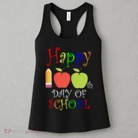 Happy 100th Day Of School Teachers Apple Women's Tank Top thumb 3