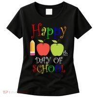 Happy 100th Day Of School Teachers Apple Women's T-Shirt thumb 0