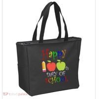 Happy 100th Day Of School Teachers Apple Tote Bag thumb 2