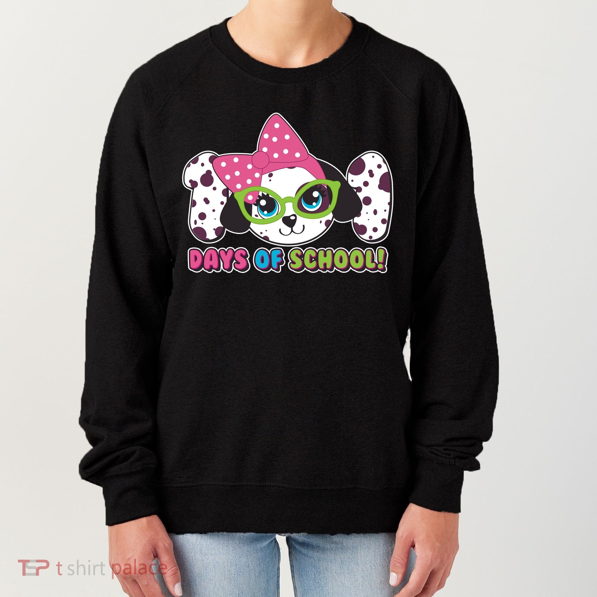 Happy 101 Days Of School Dalmatian Dog Women's Sweatshirt