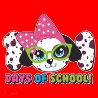 Happy 101 Days Of School Dalmatian Dog Santa Hat thumb 1