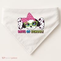 Happy 101 Days Of School Dalmatian Dog USA-Made Doggie Bandana thumb 0