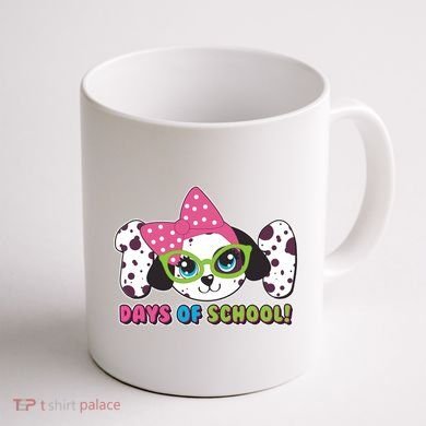 Happy 101 Days Of School Dalmatian Dog Coffee Mug back