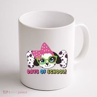 Happy 101 Days Of School Dalmatian Dog Coffee Mug thumb 1