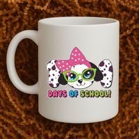 Happy 101 Days Of School Dalmatian Dog Coffee Mug thumb 2