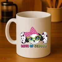 Happy 101 Days Of School Dalmatian Dog Coffee Mug thumb 4
