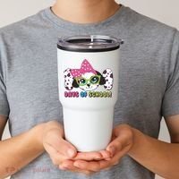Happy 101 Days Of School Dalmatian Dog Tumbler thumb 2