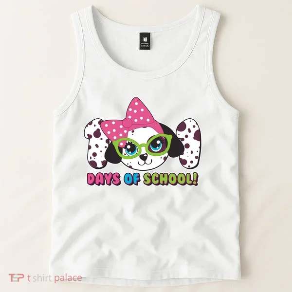 Happy 101 Days Of School Dalmatian Dog Tank Top