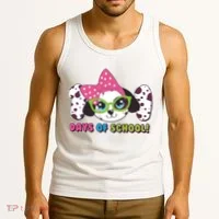 Happy 101 Days Of School Dalmatian Dog Tank Top thumb 3