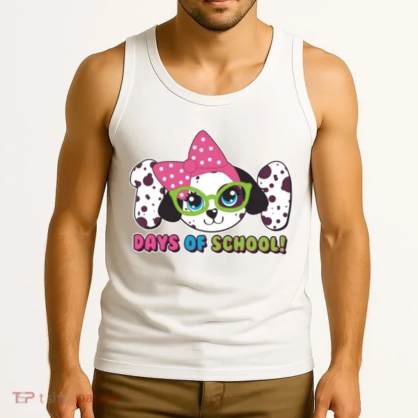 Happy 101 Days Of School Dalmatian Dog Tank Top
