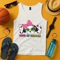 Happy 101 Days Of School Dalmatian Dog Tank Top thumb 4