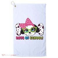 Happy 101 Days Of School Dalmatian Dog Golf Towel thumb 0
