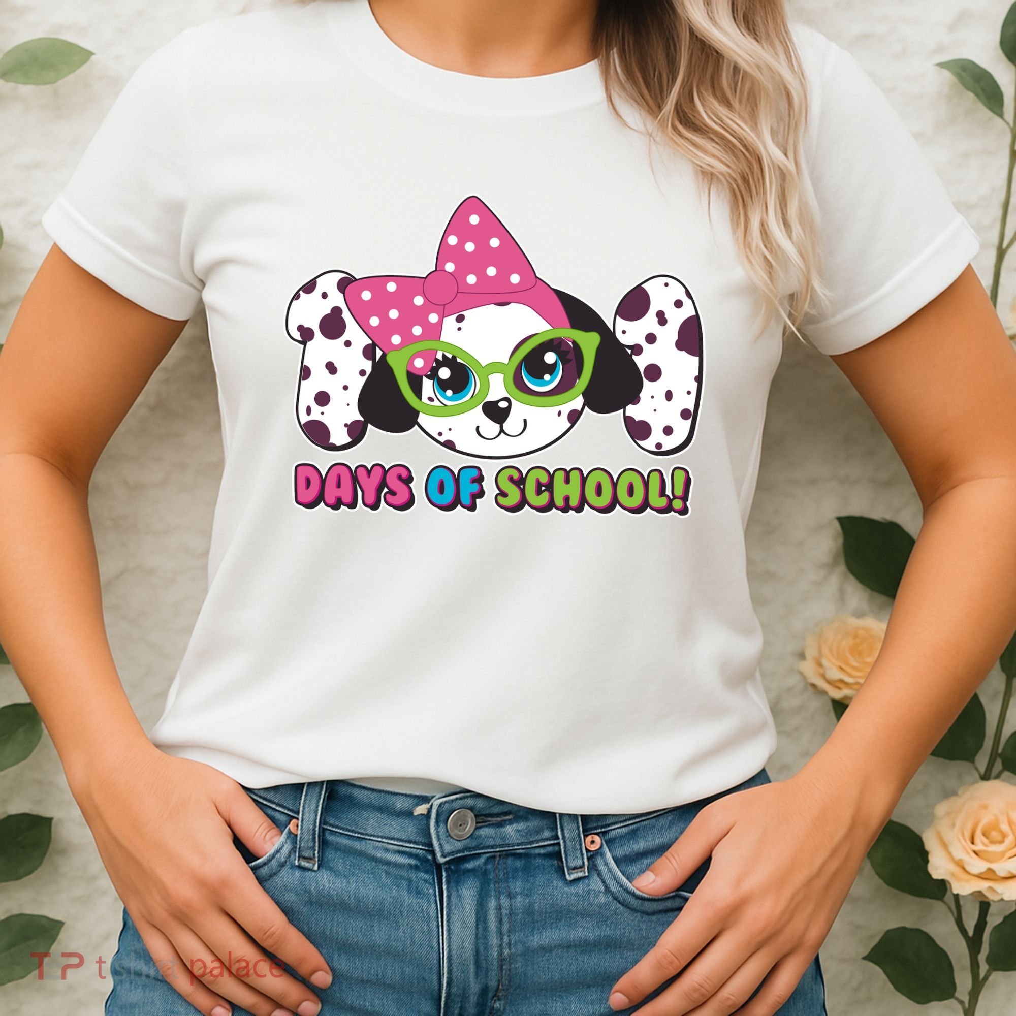 Happy 101 Days Of School Dalmatian Dog Women's T-Shirt