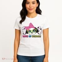 Happy 101 Days Of School Dalmatian Dog Women's T-Shirt thumb 4