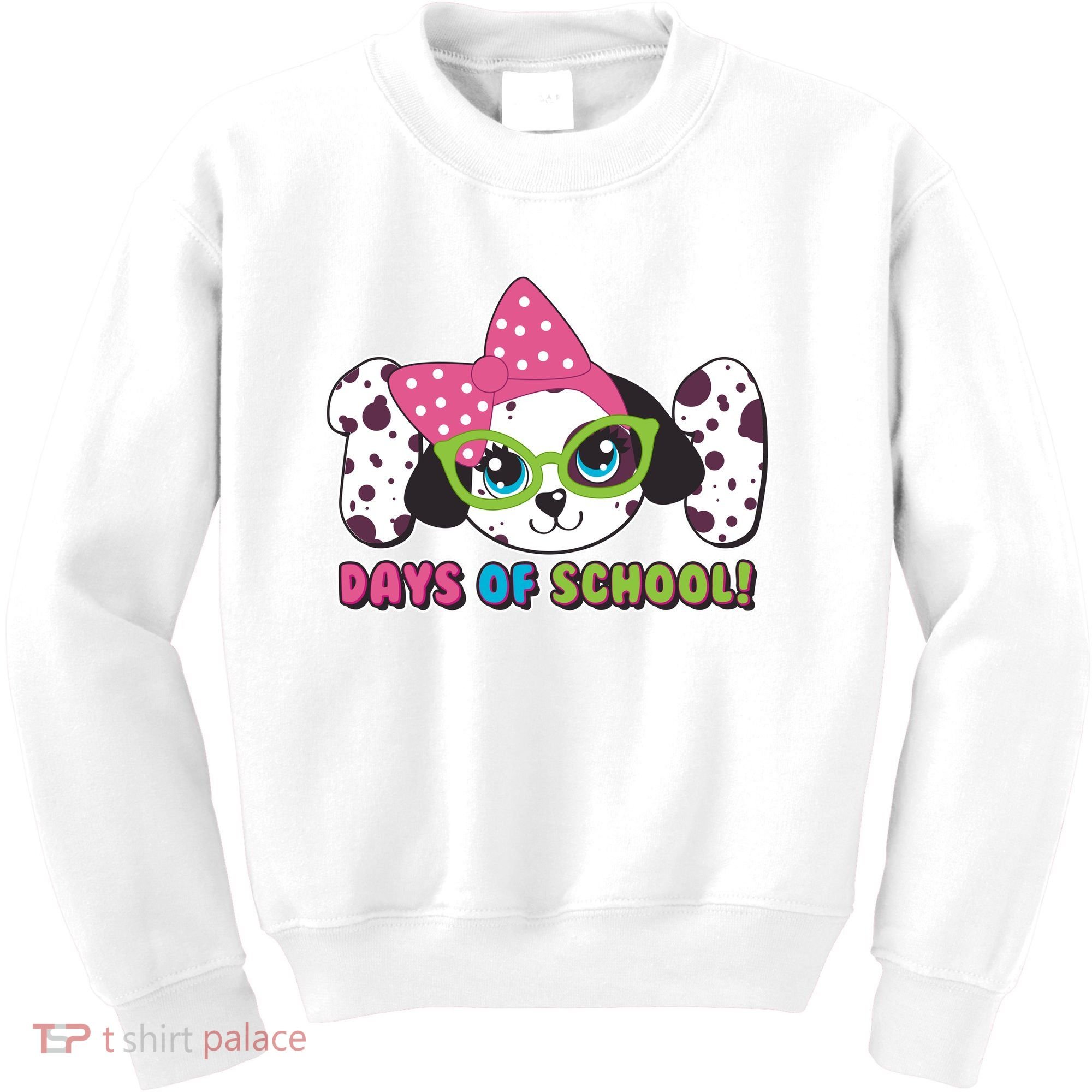 Happy 101 Days Of School Dalmatian Dog Kids Sweatshirt