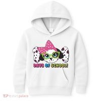 Happy 101 Days Of School Dalmatian Dog Kids Hoodie thumb 0