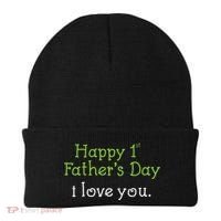 Happy 1st Father's Day I Love You Beanie thumb 0