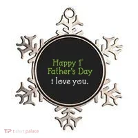 Happy 1st Father's Day I Love You Ornament thumb 0