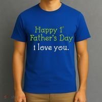 Happy 1st Father's Day I Love You T-Shirt thumb 3