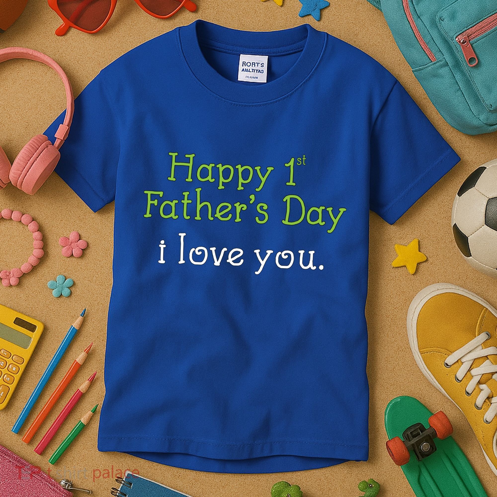 Happy 1st Father's Day I Love You Kids T-Shirt
