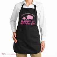 Happy 1st Mothers Day Cute Elephant Apron thumb 2