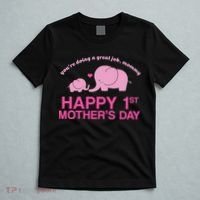 Happy 1st Mothers Day Cute Elephant T-Shirt thumb 5