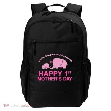 Happy 1st Mothers Day Cute Elephant Backpack