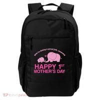 Happy 1st Mothers Day Cute Elephant Backpack thumb 0