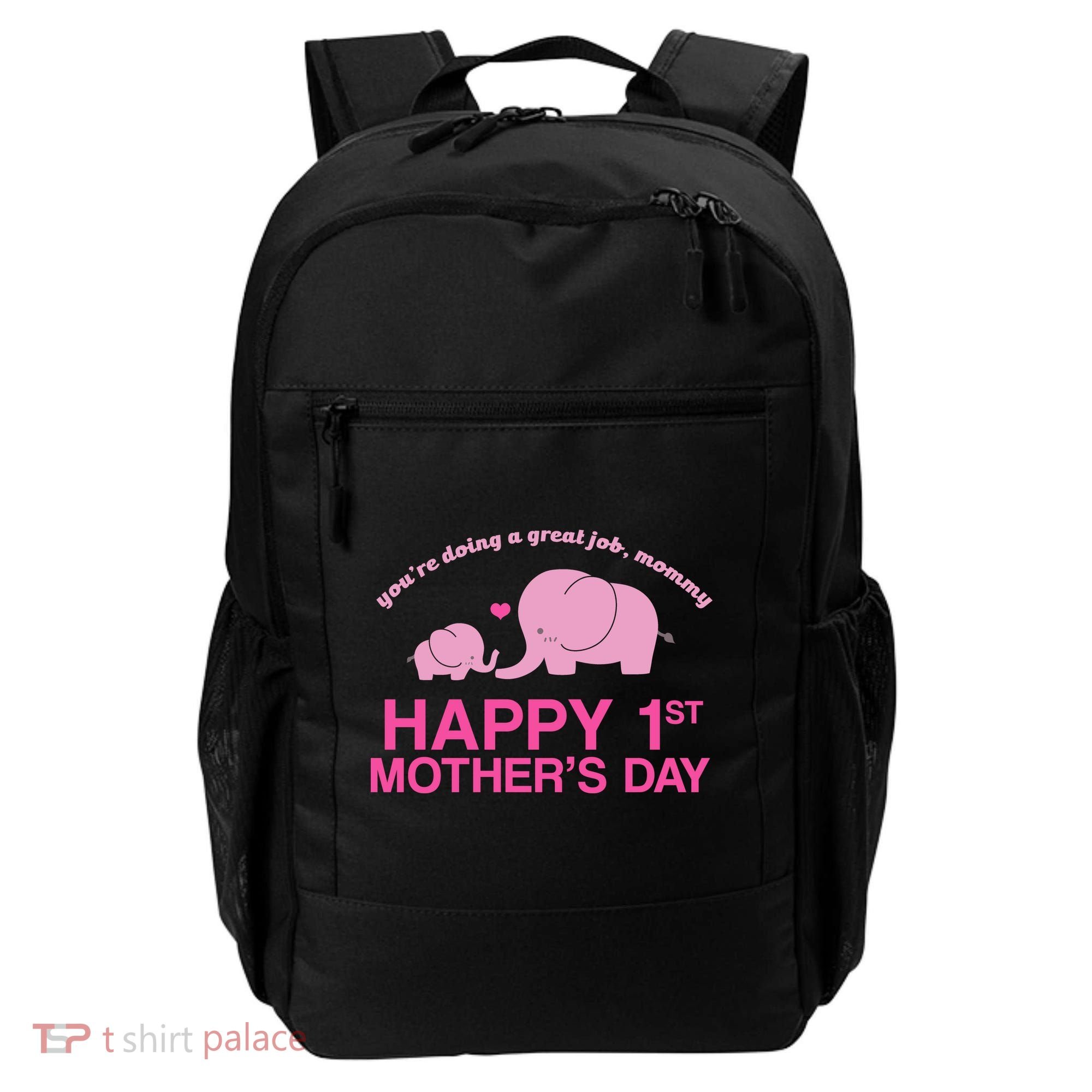 Happy 1st Mothers Day Cute Elephant Backpack