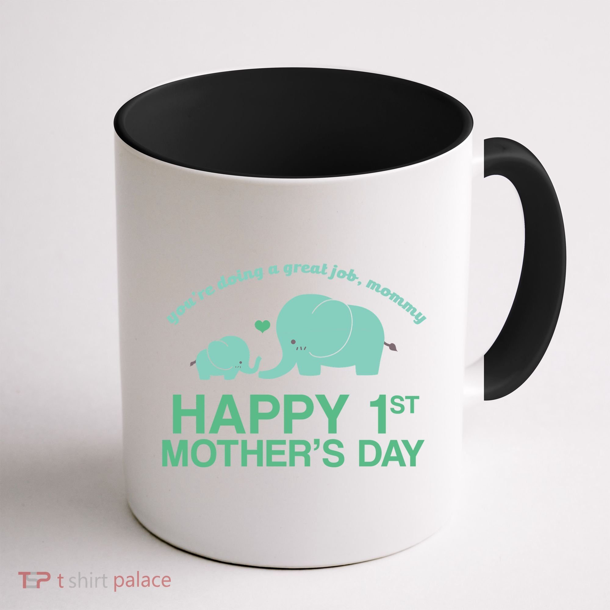 Happy 1st Mothers Day Cute Elephant Coffee Mug