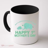 Happy 1st Mothers Day Cute Elephant Coffee Mug thumb 0