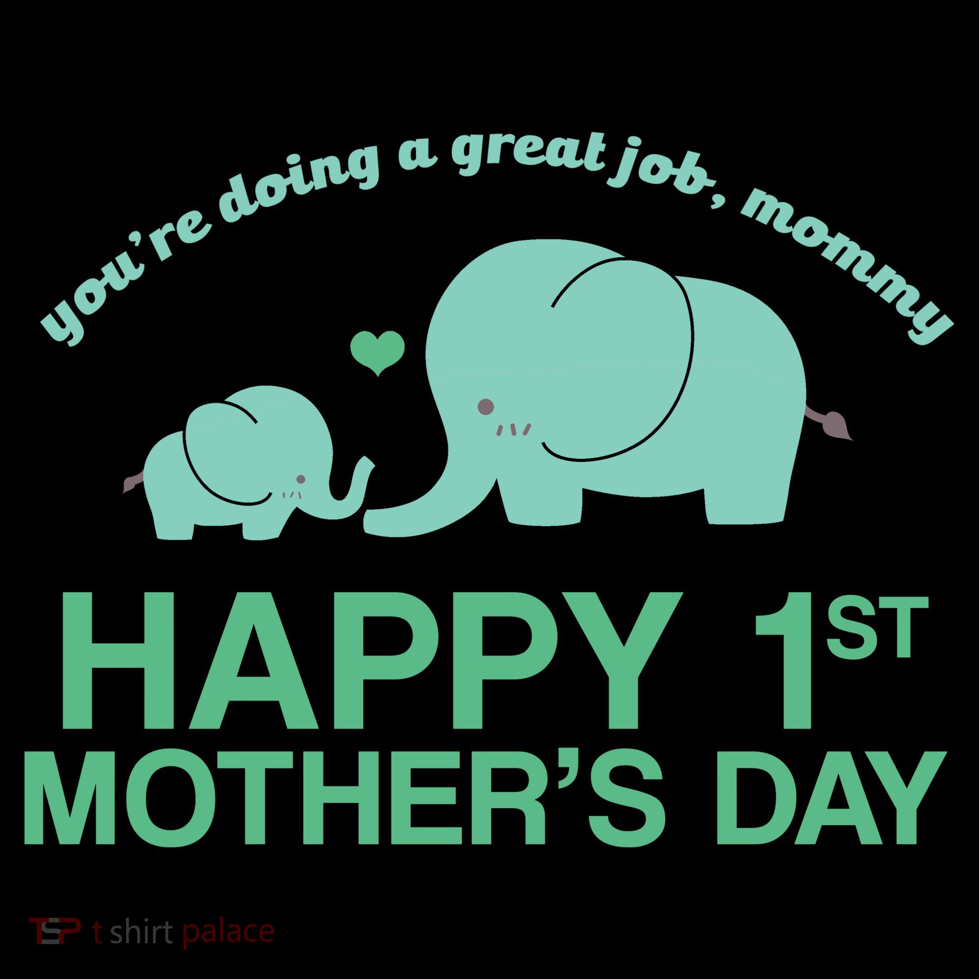 Happy 1st Mothers Day Cute Elephant Coffee Mug