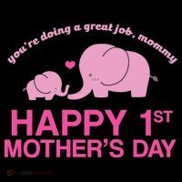 Happy 1st Mothers Day Cute Elephant Coaster thumb 2