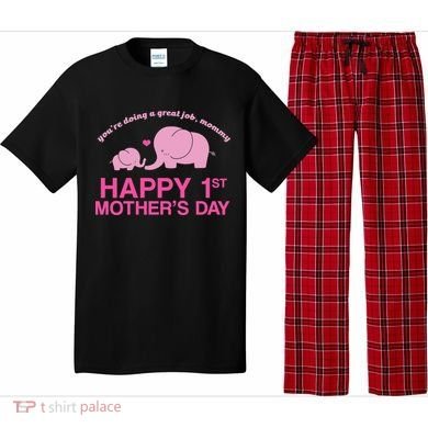 Happy 1st Mothers Day Cute Elephant Pajama Set